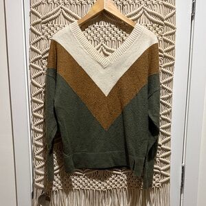 Prana Colorblock V-Neck Sweater